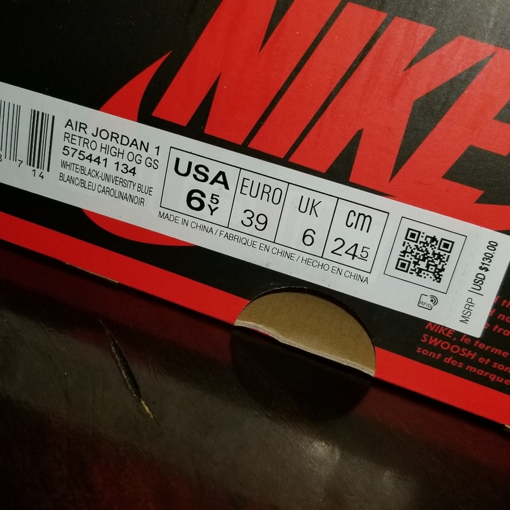 Air Jordan 1 Retro High OG GS University Blue